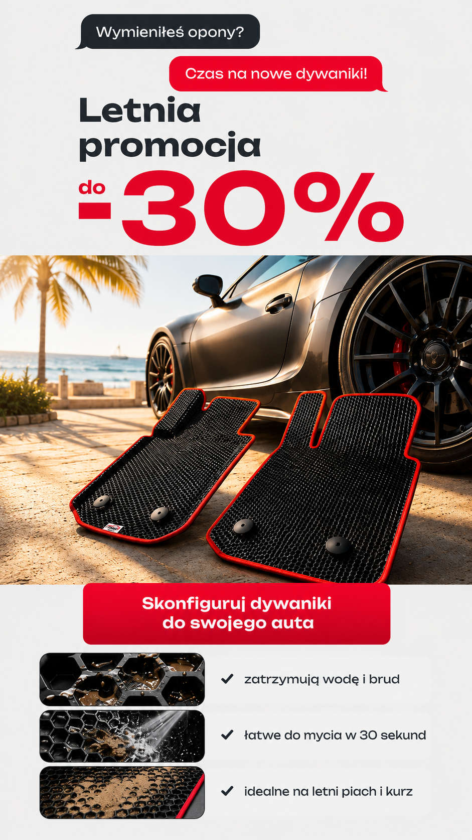 Letnia promocja dywaników samochodowych EVA Premium do -30%
